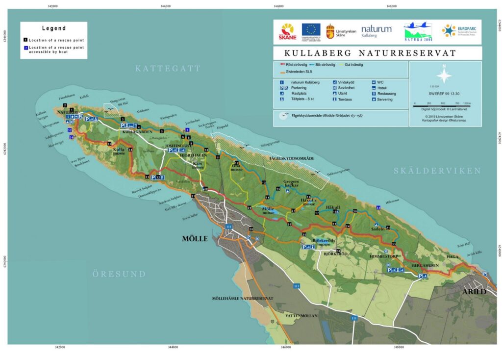 Räddningspunkter - Kullabergs Naturreservat